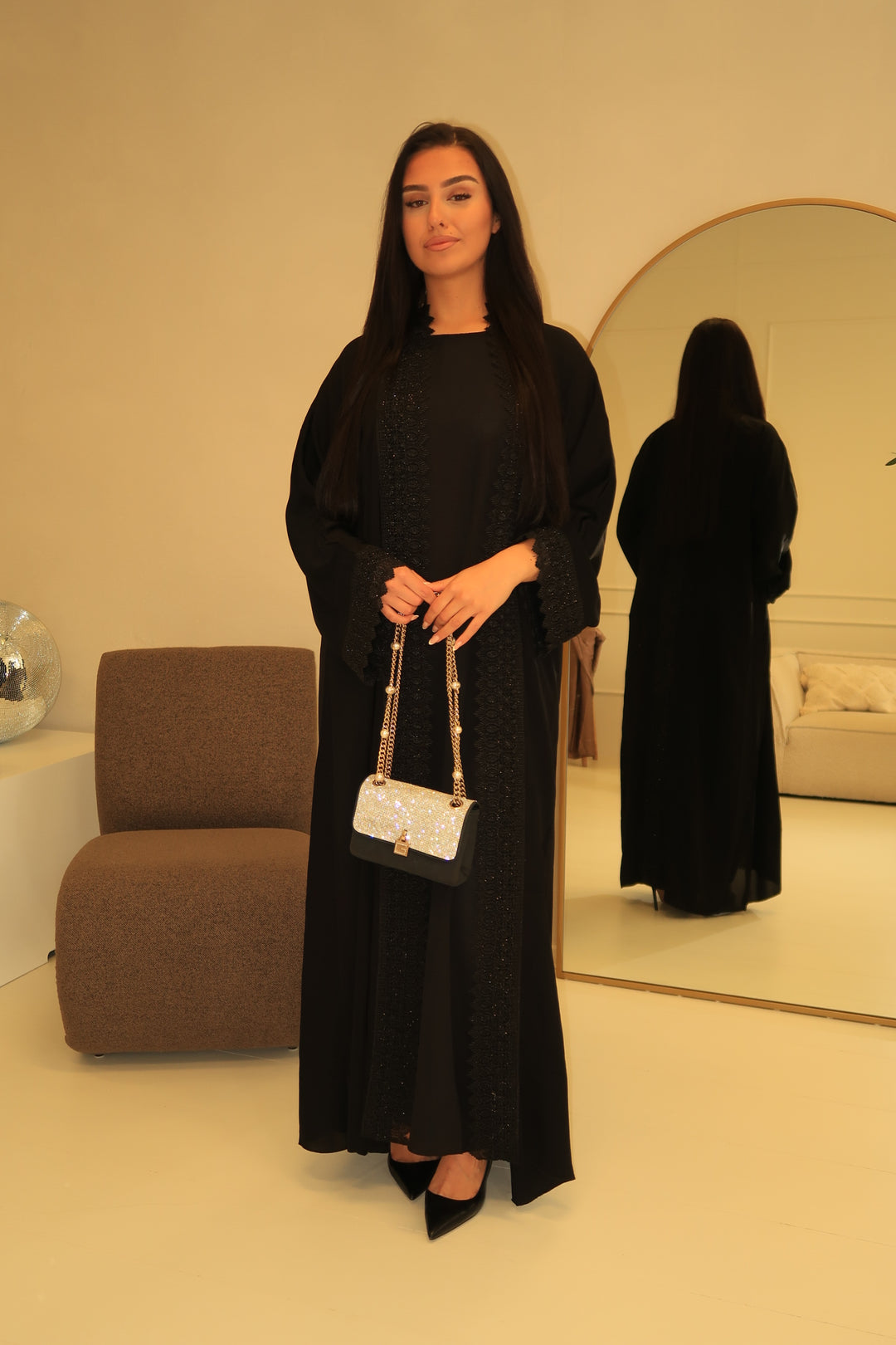Qamarr Abaya - Noir Royale